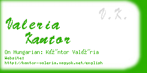 valeria kantor business card